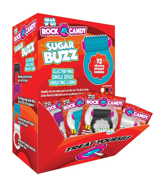 Rock Candy Vibrators Sugar Buzz 24 Pk Display Assorted