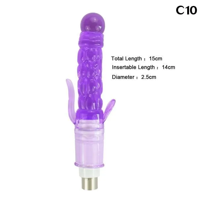 Sex Machine Attachments 28 Types Pink Purple Dildos A2 F2 House of Dasein Vibrators