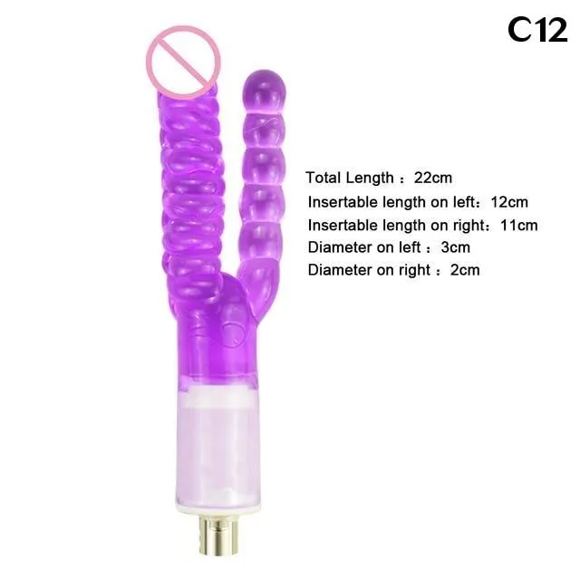 Sex Machine Attachments 28 Types Pink Purple Dildos A2 F2 House of Dasein Vibrators