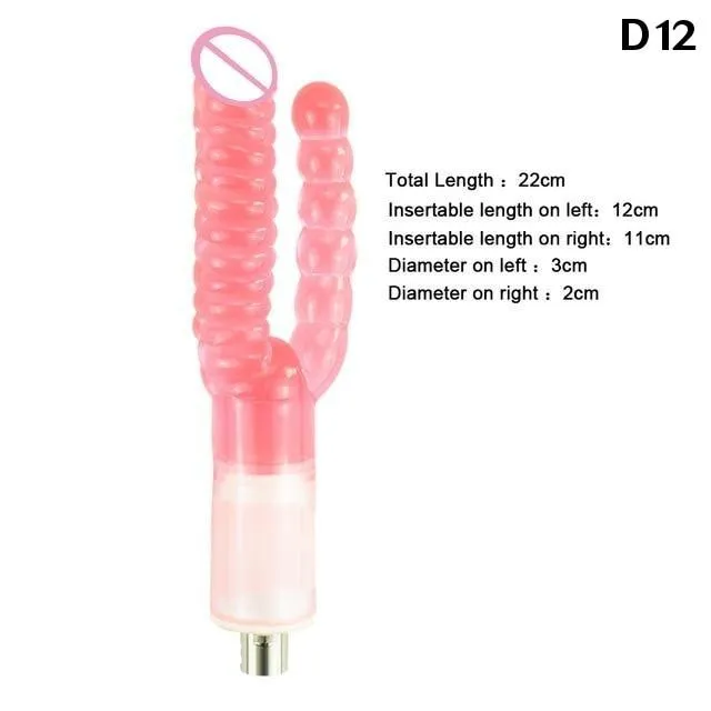 Sex Machine Attachments 28 Types Pink Purple Dildos A2 F2 House of Dasein Vibrators