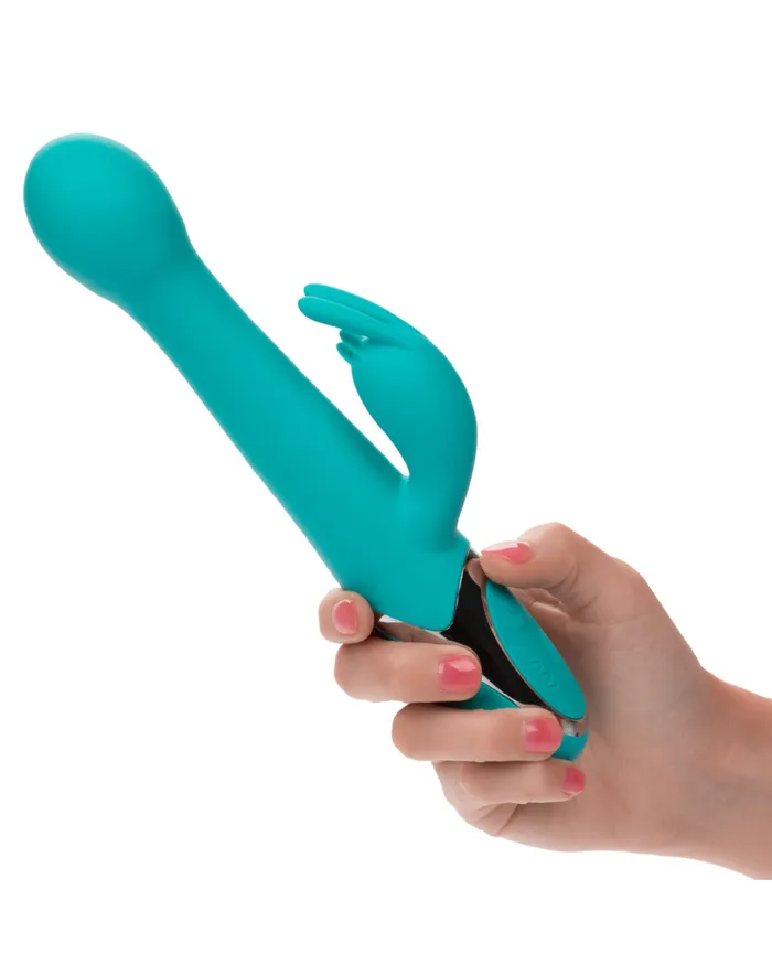 Vibrators Enchanted Oscillate Rotating Head Thrusting Rabbit Vibrator Teal CalExotics Vibrators Enchanted Oscillate Rotating Head Thrusting Rabbit Vibrator Teal CalExotics