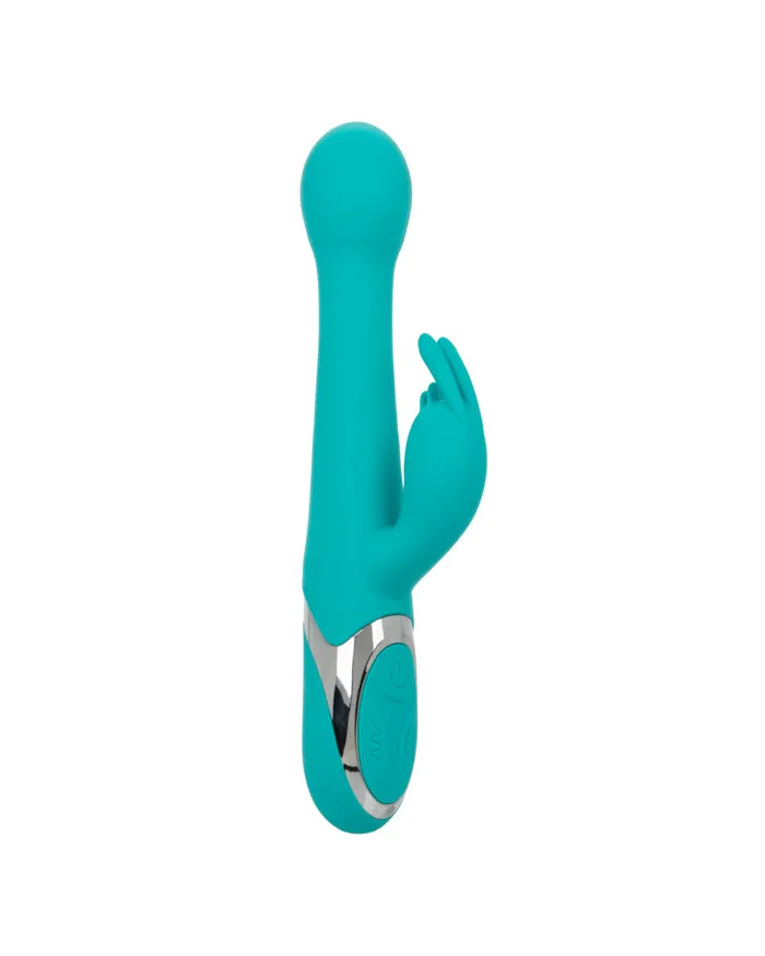 Vibrators Enchanted Oscillate Rotating Head Thrusting Rabbit Vibrator Teal CalExotics