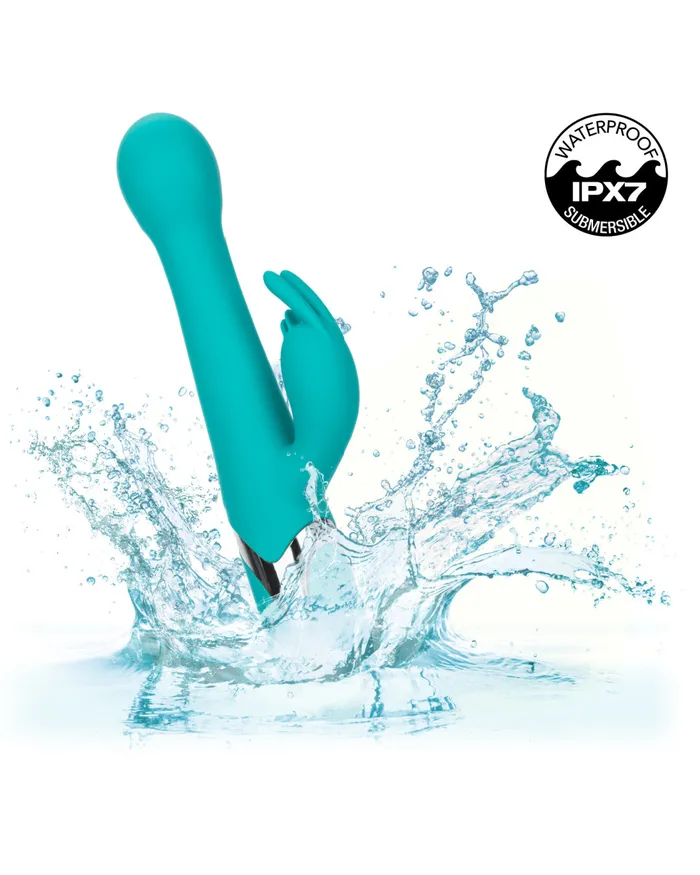 Vibrators Enchanted Oscillate Rotating Head Thrusting Rabbit Vibrator Teal CalExotics