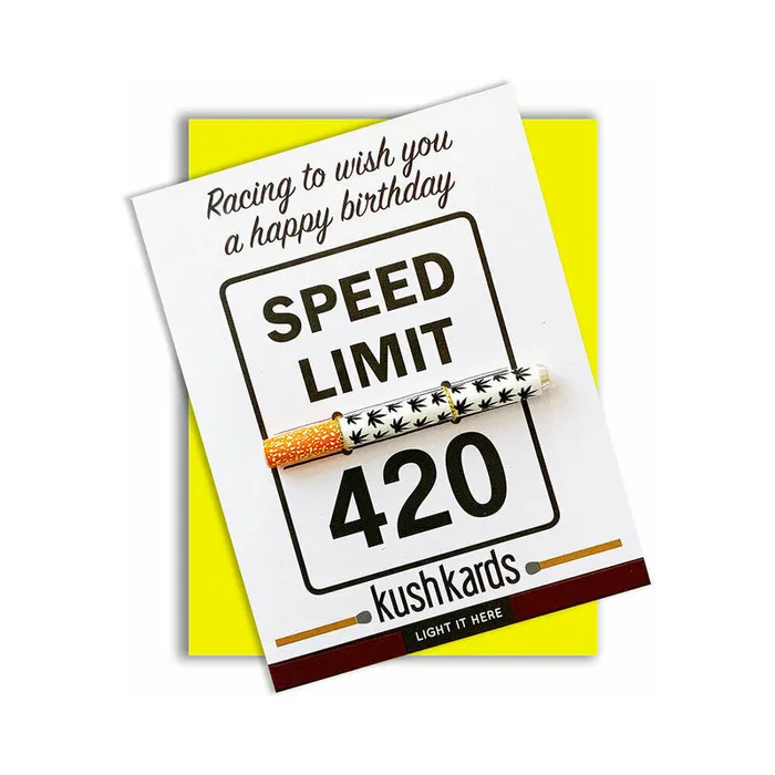 Vibrators Kush Kards 420 Speed Limit Birthday One Hitter Kard