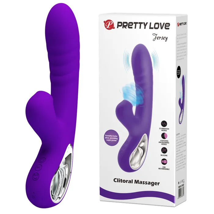 Vibrators Pretty Love Jersey Sucking And Vibrating Rabbit Purple Pretty Love
