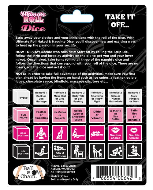 Vibrators Ultimate Roll Naked Naughty Dice Ball and Chain Vibrators Ultimate Roll Naked Naughty Dice Ball and Chain