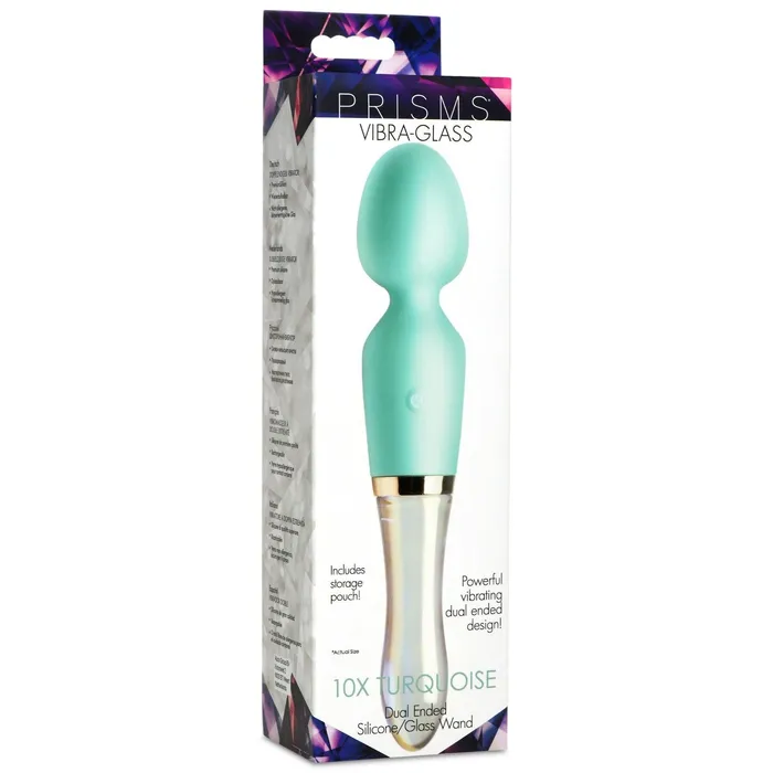 XR Brands Dildos Prisms 10x Dual Ended Silicone Glass Wand