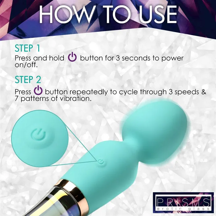 XR Brands Dildos Prisms 10x Dual Ended Silicone Glass Wand