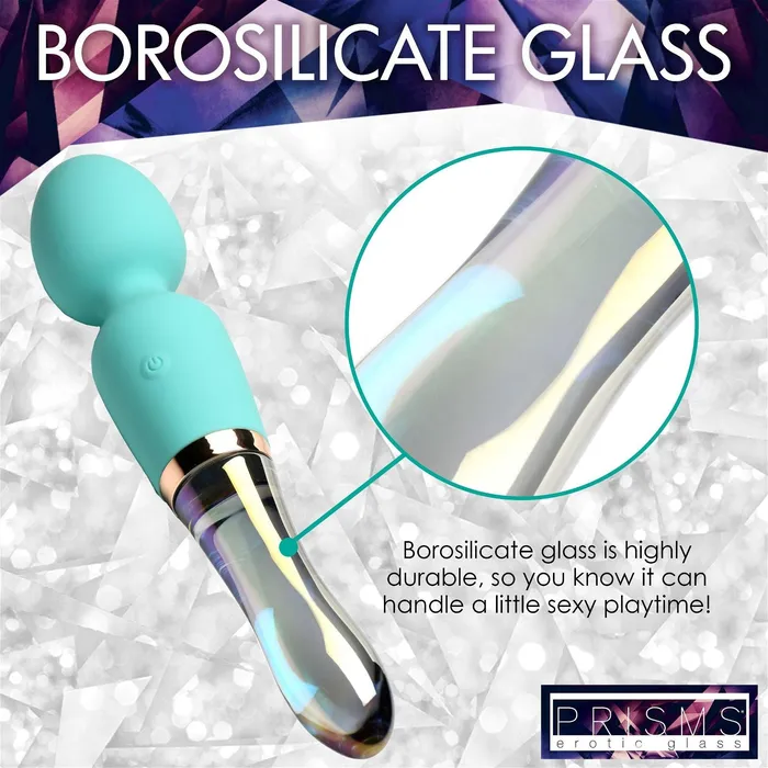 XR Brands Dildos Prisms 10x Dual Ended Silicone Glass Wand