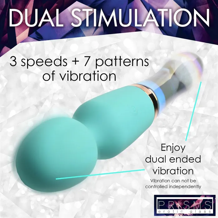 XR Brands Dildos Prisms 10x Dual Ended Silicone Glass Wand