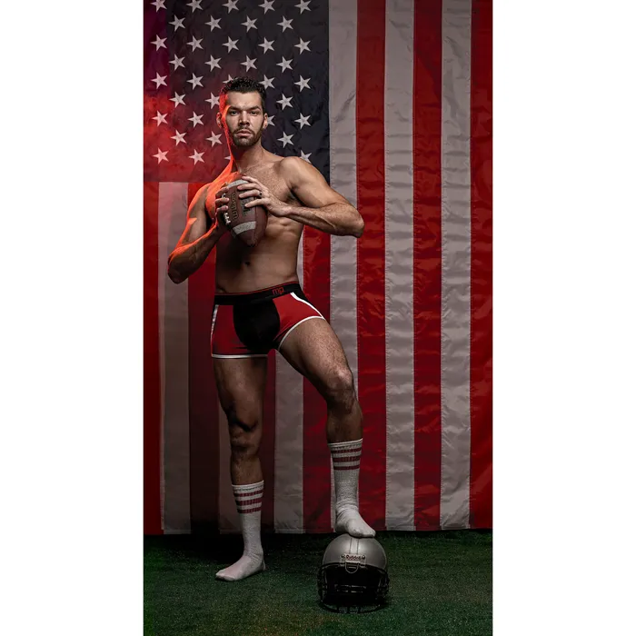 Anal Male Power Retro Sport Panel Short XLarge Black Red