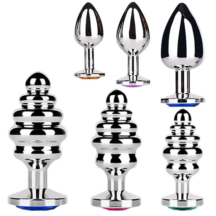 Anal Stainless Steel Butt Plug Spiral Beads Stimulation Thread Anal Sex Toy for Adult Couples EVEs SECRETS Anal Stainless Steel Butt Plug Spiral Beads Stimulation Thread Anal Sex Toy for Adult Couples EVEs SECRETS