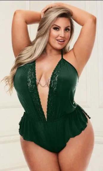 Baci Lingerie Baci Lingerie Sexy Satin and Lace Open Crotch Teddy Forest Green Queen Size Crotchless Teddy Teddies And Bodies Baci Lingerie Baci Lingerie Sexy Satin and Lace Open Crotch Teddy Forest Green Queen Size Crotchless Teddy Teddies And Bodies