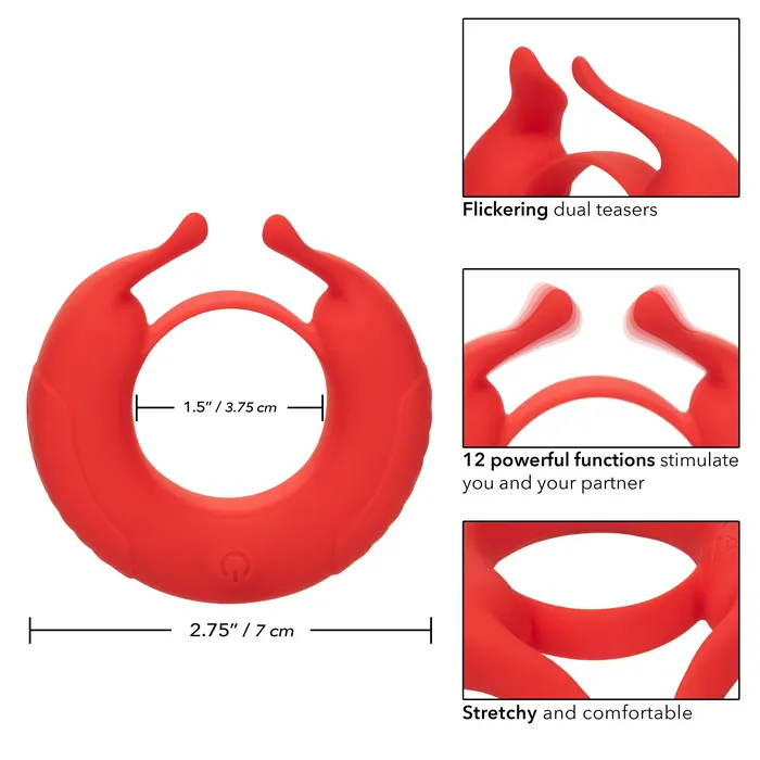 CalExotics Anal Silicone Rechargeable Taurus Enhancer Red