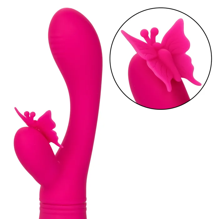 CalExotics Vibrators Rechargeable Butterfly Kiss Flutter Pink