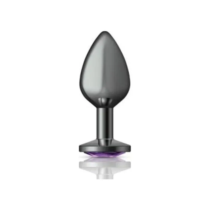 Cheeky Charms Anal Cheeky Charms Medium Round Butt Plug with Purple Jewel