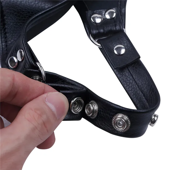 EVEs SECRETS Adjustable PU Leather Male Body Harness Sexy BDSM Lapel Bondage Costume Restraints