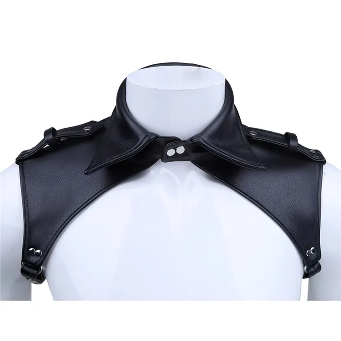 EVEs SECRETS Adjustable PU Leather Male Body Harness Sexy BDSM Lapel Bondage Costume Restraints