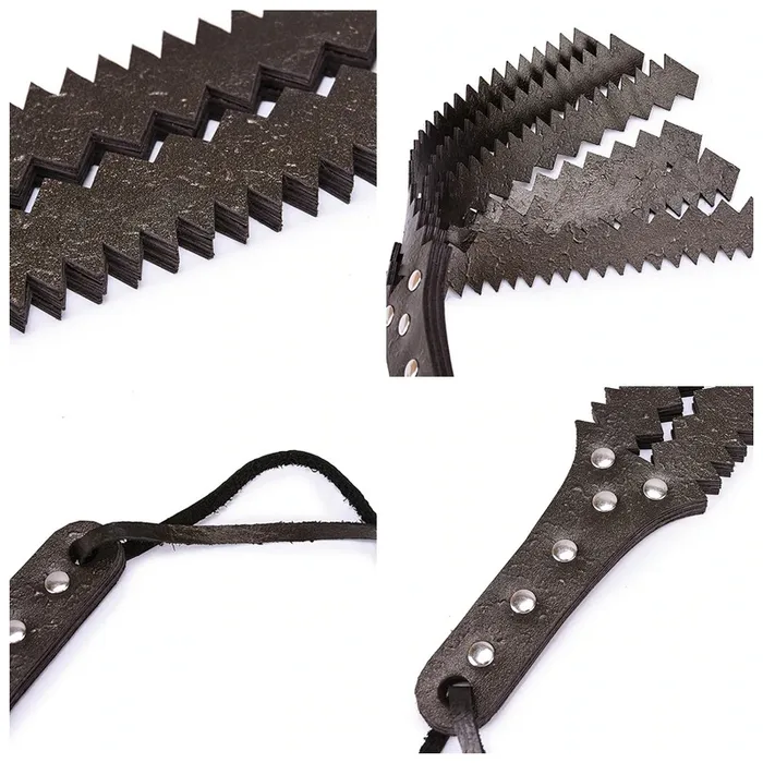 EVEs SECRETS Couples Genuine Leather Whip With Rivets Unisex BDSM Sex Toys For Adult Games And Your Erotic Fantasies