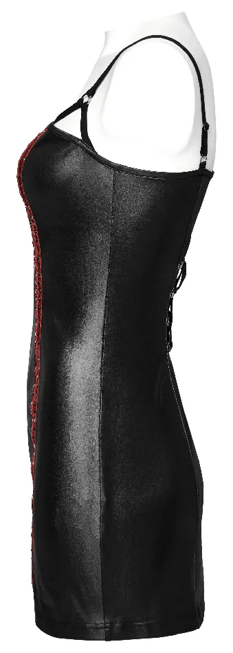 EVEs SECRETS Male Sex Toys Edgy Womens Rivets Dress with Adjustable Straps