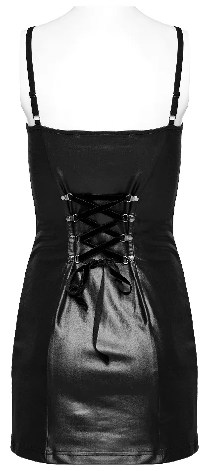 EVEs SECRETS Male Sex Toys Edgy Womens Rivets Dress with Adjustable Straps