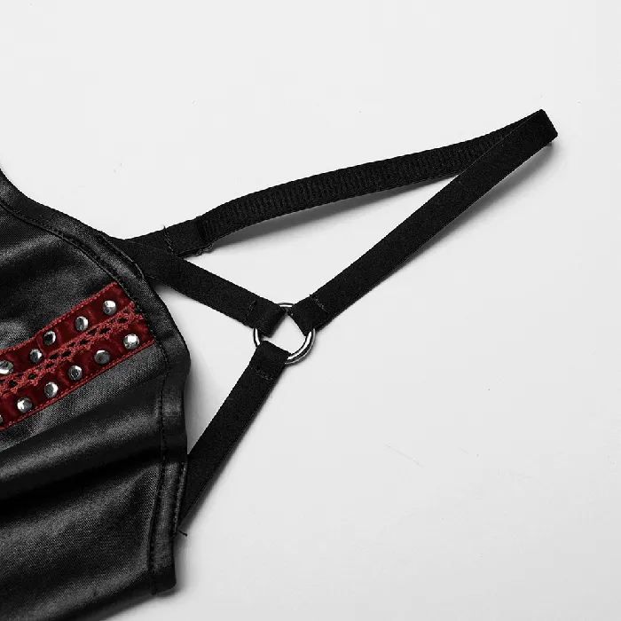 EVEs SECRETS Male Sex Toys Edgy Womens Rivets Dress with Adjustable Straps
