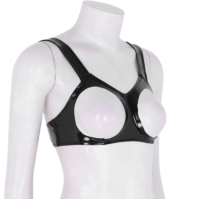 Female Sex Toys Sexy Clubwear Wet Look Womens Mini Bra Open Cup Underwear Hollow Out Female Bra EVEs SECRETS Female Sex Toys Sexy Clubwear Wet Look Womens Mini Bra Open Cup Underwear Hollow Out Female Bra EVEs SECRETS