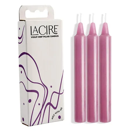 LaCire Drip Pillar Candles 3Pack All Colors SportSheets Enhancers