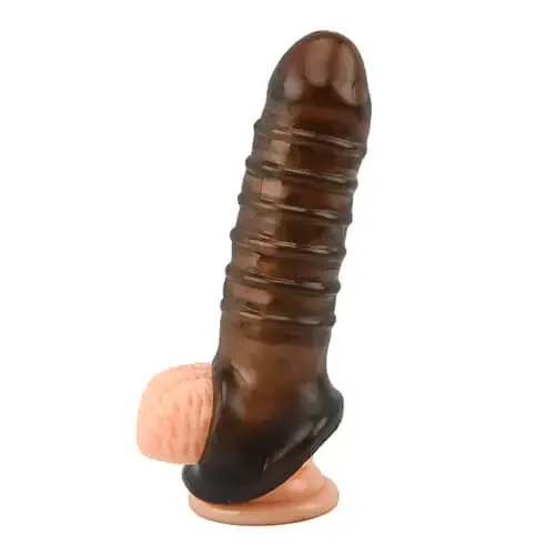 Loving Joy Male Sex Toys Textured Penis Sleeve With Ball Loop 25 Girth Increase And Ribbed Design Loving Joy Male Sex Toys Textured Penis Sleeve With Ball Loop 25 Girth Increase And Ribbed Design