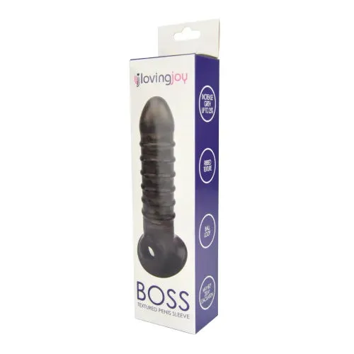 Loving Joy Male Sex Toys Textured Penis Sleeve With Ball Loop 25 Girth Increase And Ribbed Design