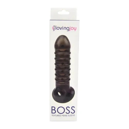 Loving Joy Male Sex Toys Textured Penis Sleeve With Ball Loop 25 Girth Increase And Ribbed Design