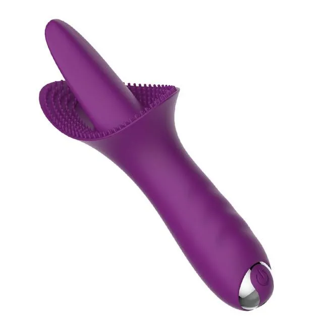 Lusty Age Female Sex Toys 10 Modes Dildo Tongue Vibrator Nipple Massage