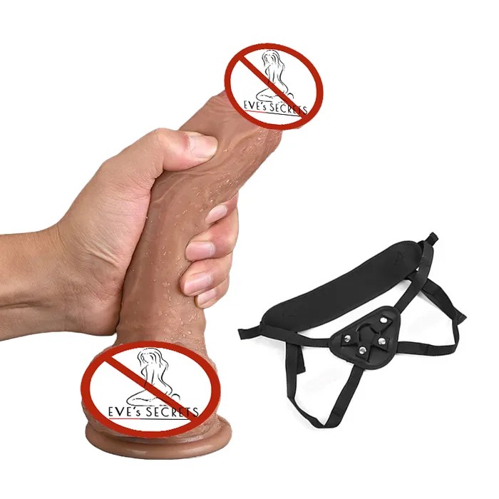 Male Sex Toys EVEs SECRETS Huge Realistic Silicone Penis Adult Masturbator Dildo with Panties Male Sex Toys EVEs SECRETS Huge Realistic Silicone Penis Adult Masturbator Dildo with Panties