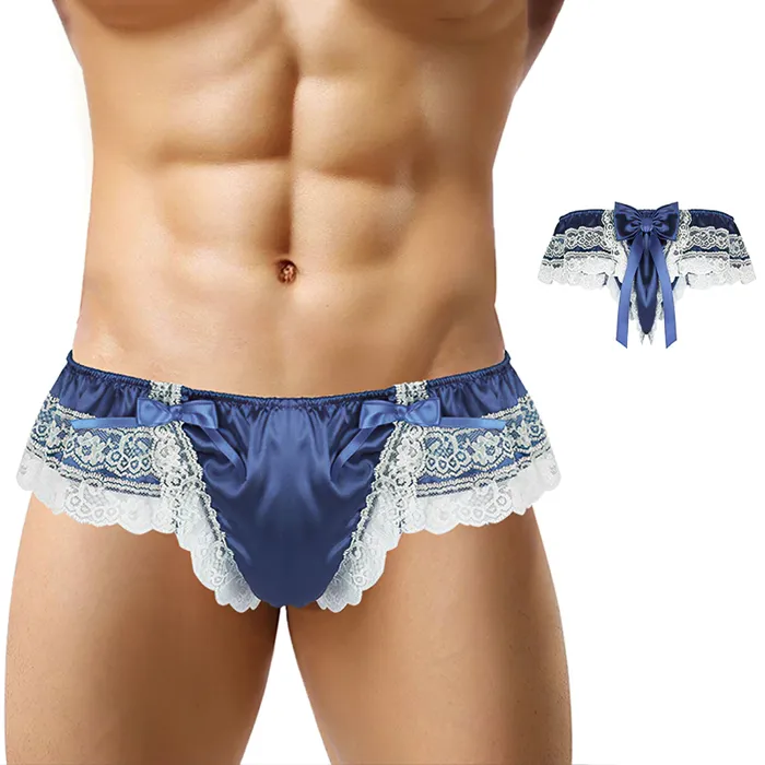Male Sex Toys EVEs SECRETS Mens Sissy Soft Satin Panties Lingerie Sexy Floral LowRise Panties with Bowknots Male Sex Toys EVEs SECRETS Mens Sissy Soft Satin Panties Lingerie Sexy Floral LowRise Panties with Bowknots