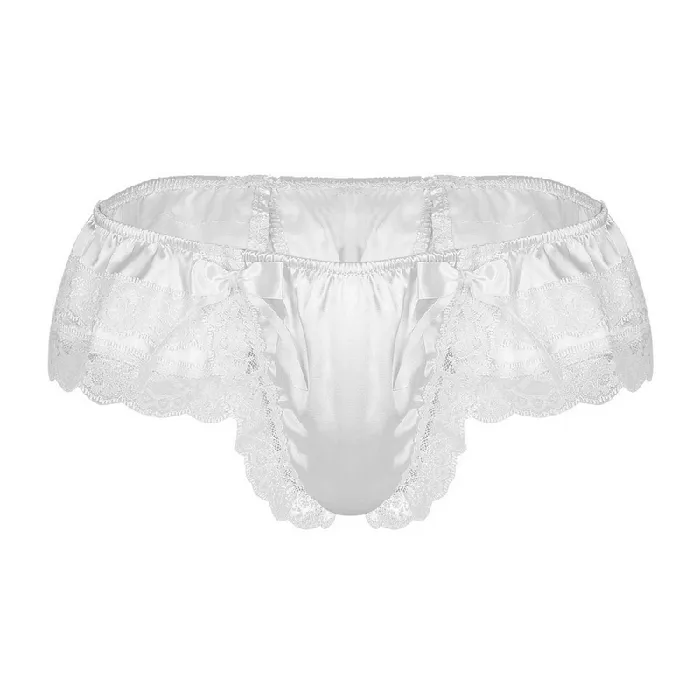 Male Sex Toys EVEs SECRETS Mens Sissy Soft Satin Panties Lingerie Sexy Floral LowRise Panties with Bowknots