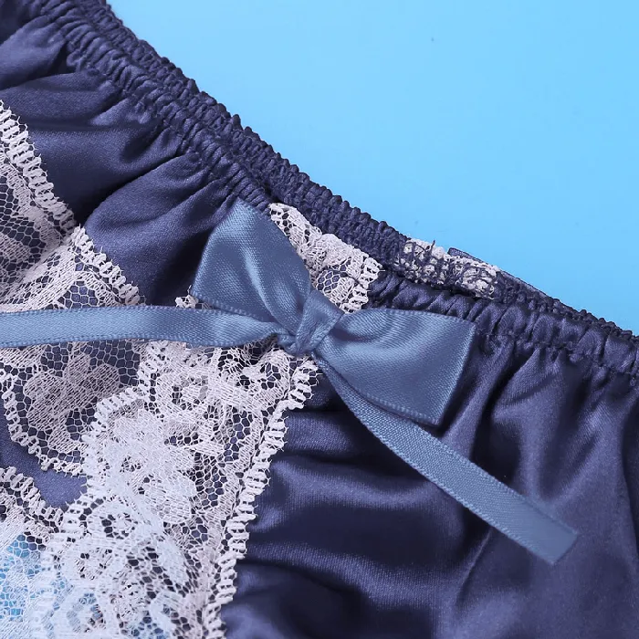 Male Sex Toys EVEs SECRETS Mens Sissy Soft Satin Panties Lingerie Sexy Floral LowRise Panties with Bowknots