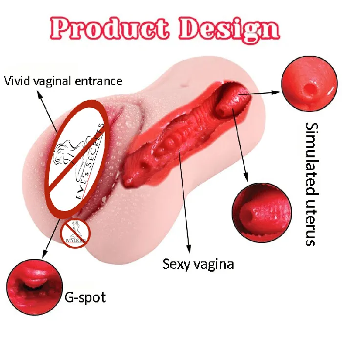 Male Sex Toys EVEs SECRETS Real Pussy Vagina Sex Toy Mans Masturbation Cup Adult Realistic Licking Toy