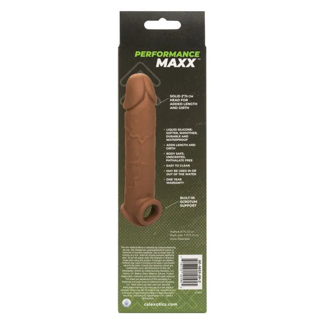 Male Sex Toys PERFORMANCE MAXX LIFELIKE EXTENSION 8 BROWN CALEXOTICS