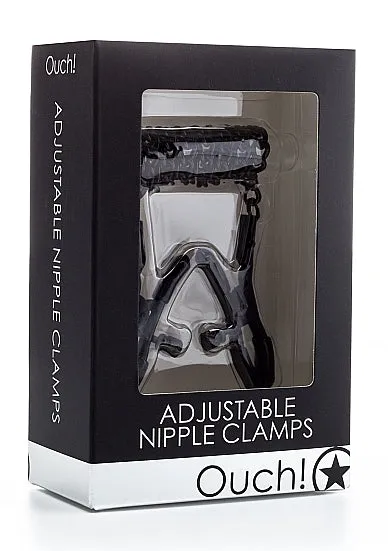 OUCH ADJUSTABLE NIPPLE CLAMPS SHOTS Female Sex Toys