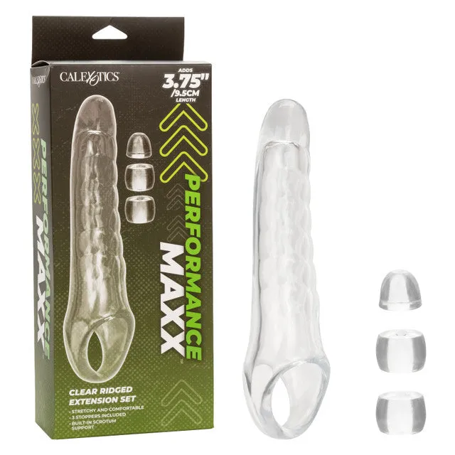 PERFORMANCE MAXX CLEAR RIDGED EXTENSION KIT CALEXOTICS Anal