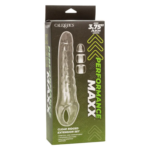 PERFORMANCE MAXX CLEAR RIDGED EXTENSION KIT CALEXOTICS Anal