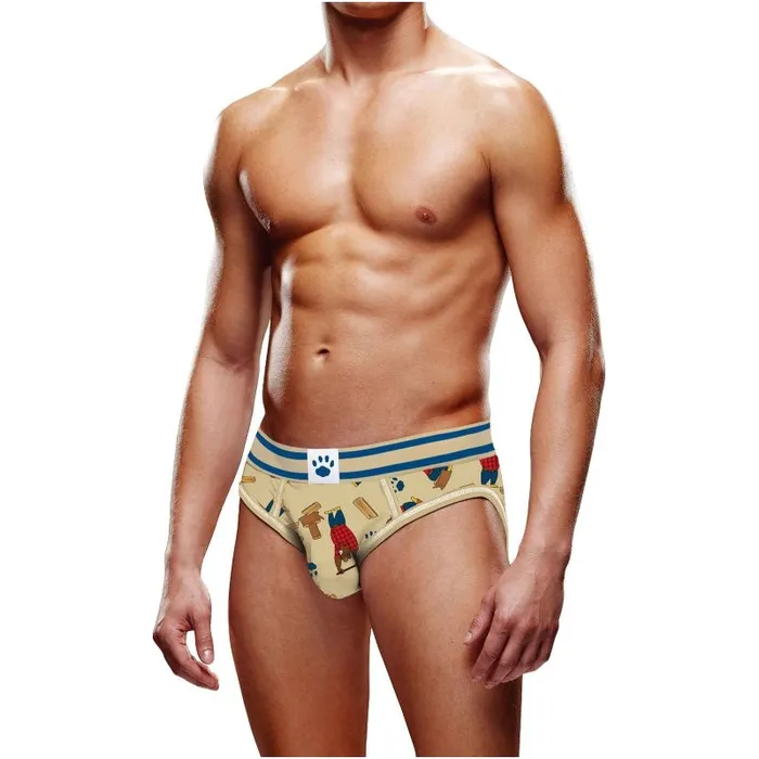 Prowler Vibrators Prowler Lumberbear Open Back Brief Medium Blue