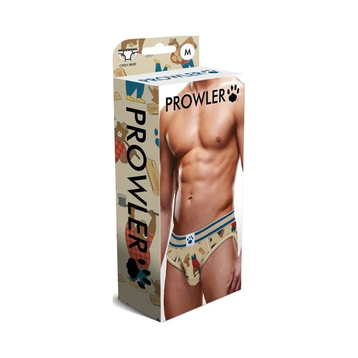 Prowler Vibrators Prowler Lumberbear Open Back Brief Medium Blue