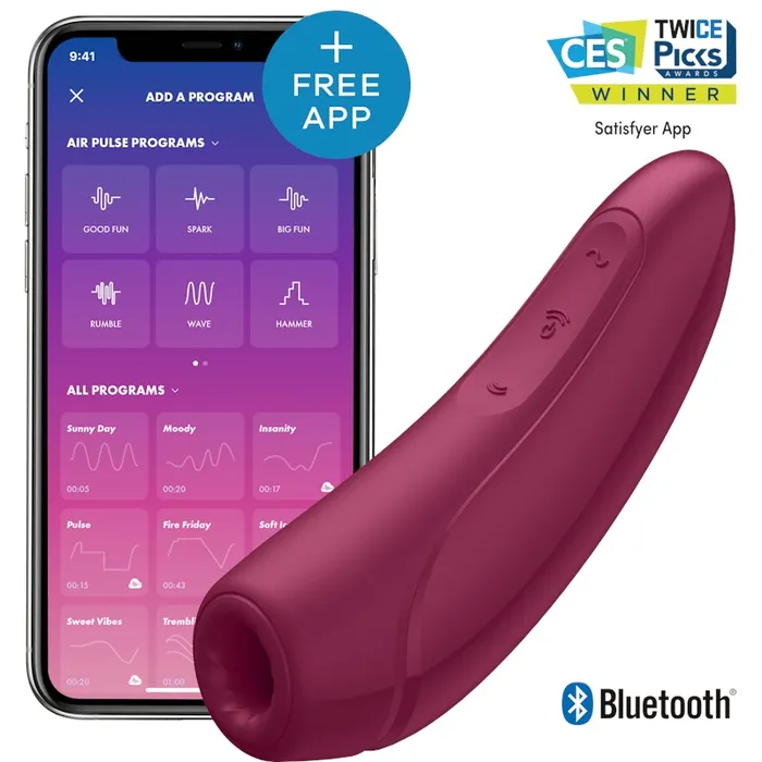 Satisfyer Curvy1 Rose Red Red Satisfyer Vibrators