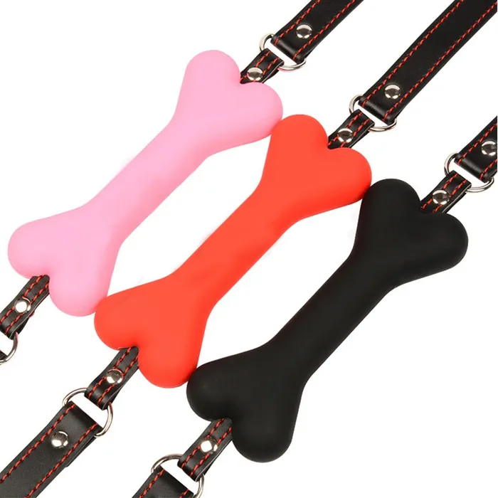 Silicone Dog Bone Gag with PU Leather Straps Adult Erotic Sex Toy for Ladies EVEs SECRETS Couples Silicone Dog Bone Gag with PU Leather Straps Adult Erotic Sex Toy for Ladies EVEs SECRETS Couples