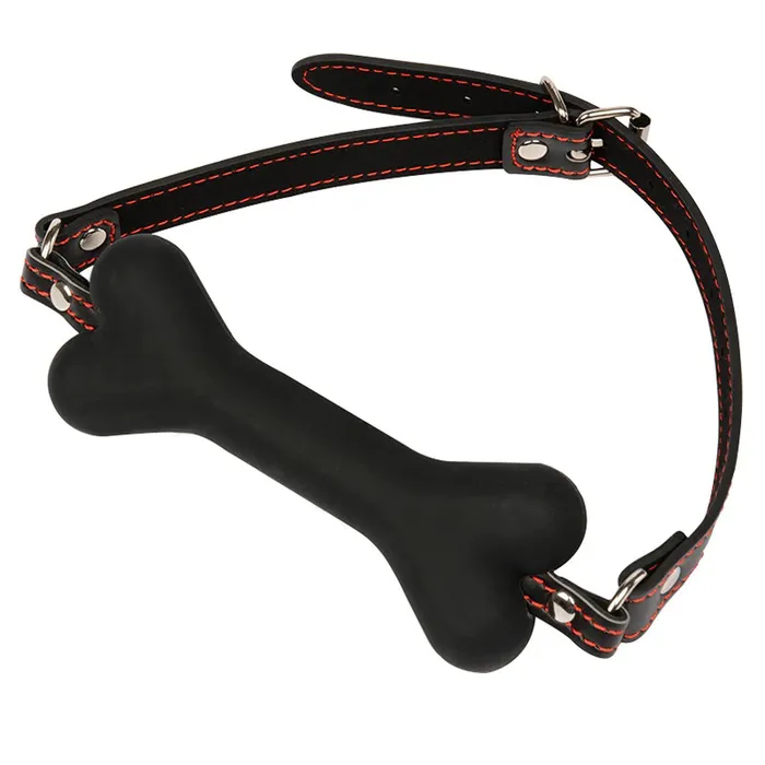 Silicone Dog Bone Gag with PU Leather Straps Adult Erotic Sex Toy for Ladies EVEs SECRETS Couples