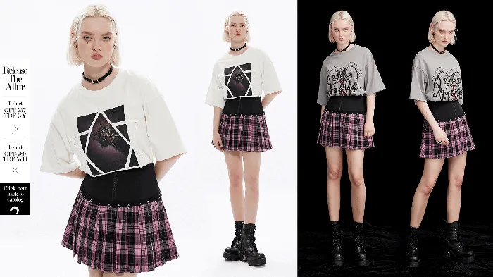 Stylish ALine Plaid Skirt with Metal Ring Embellishments EVEs SECRETS Male Sex Toys