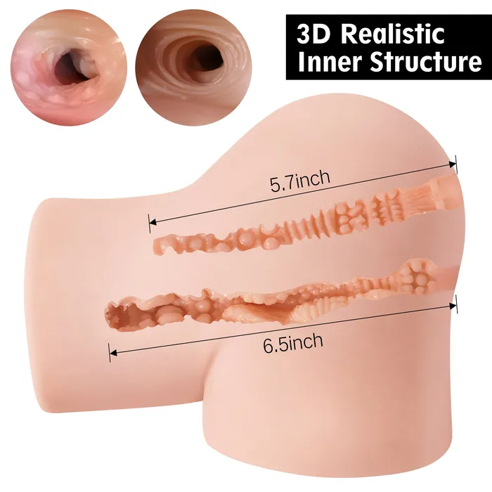 Amwama Male Sex Toys Lifelike Sex Doll Torso Male Masturbator Stroker Realistic Pussy Ass with Vagina Anal Sex Sex Dolls Adult Toys Male Sex Toys for Men Pleasure 14LB