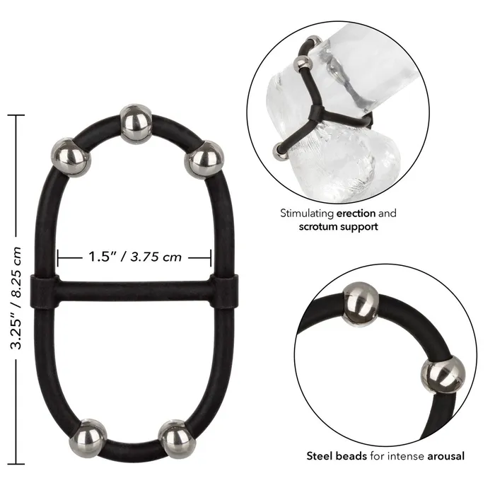 CalExotics Steel Beaded Dual Silicone Maximizer Female Sex Toys CalExotics Steel Beaded Dual Silicone Maximizer Female Sex Toys