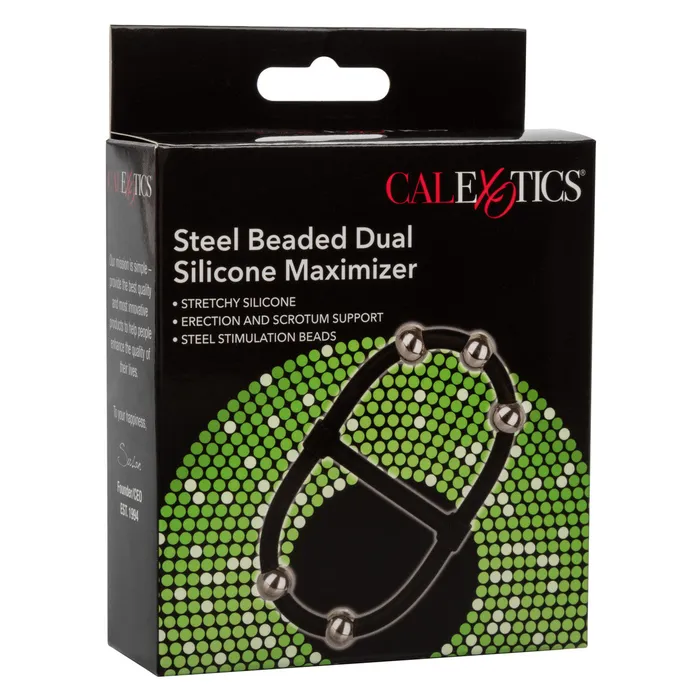 CalExotics Steel Beaded Dual Silicone Maximizer Female Sex Toys CalExotics Steel Beaded Dual Silicone Maximizer Female Sex Toys